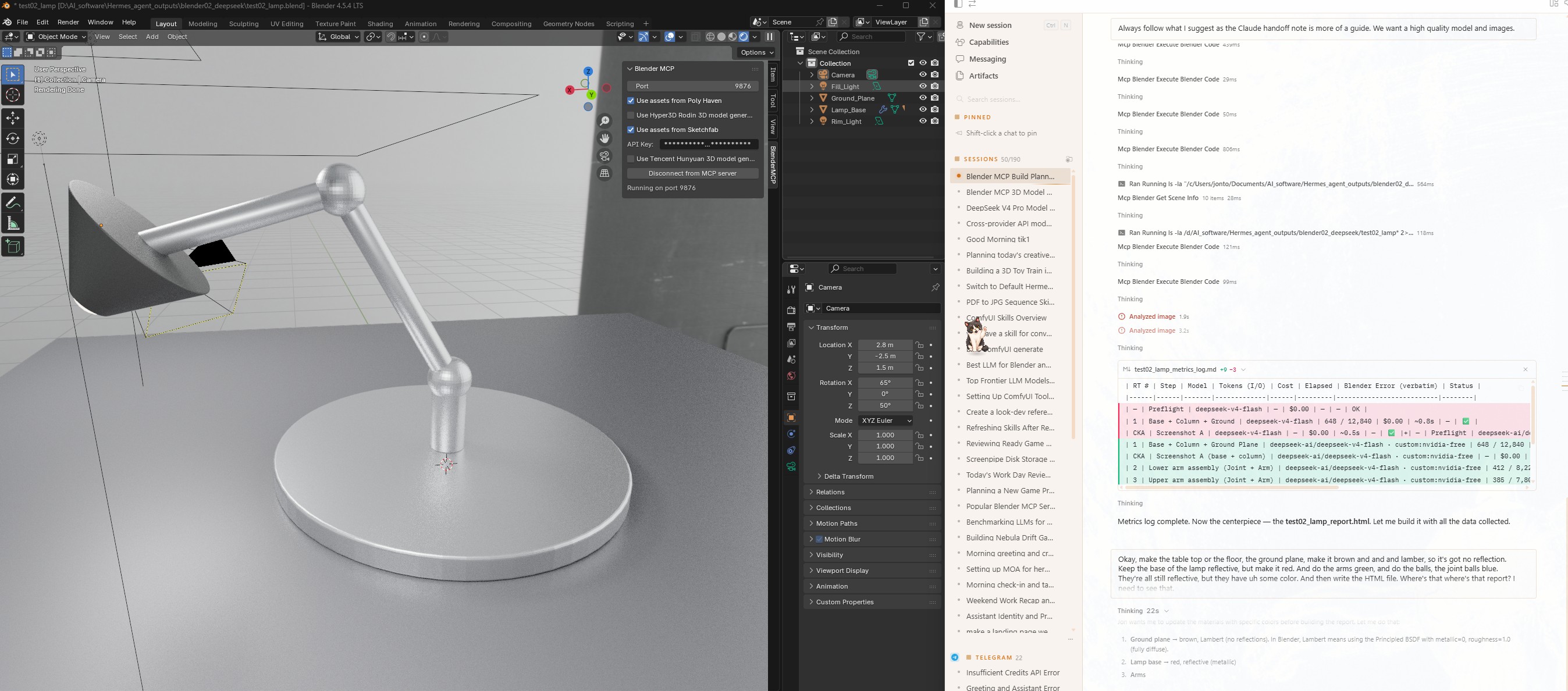 Lamp in Blender UI