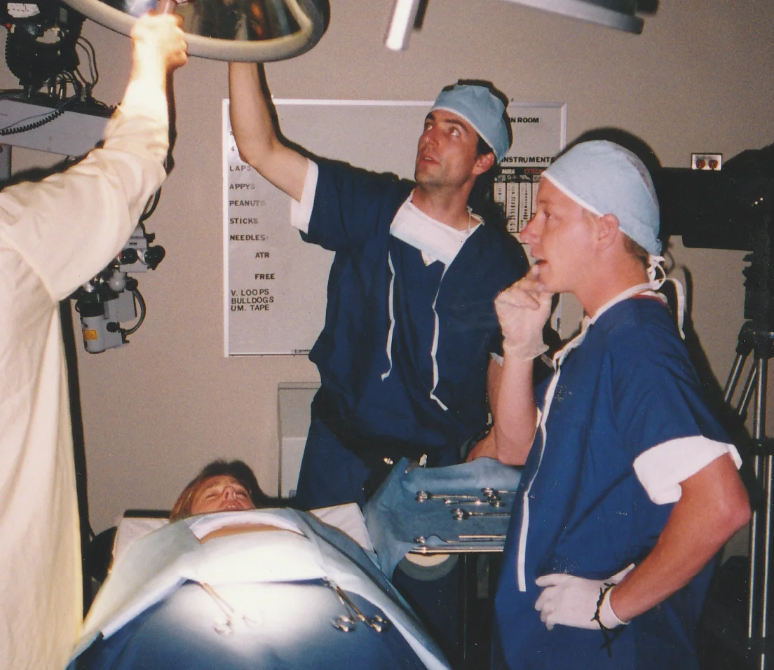 Jon Tojek and Peter Juneau planning the next shot