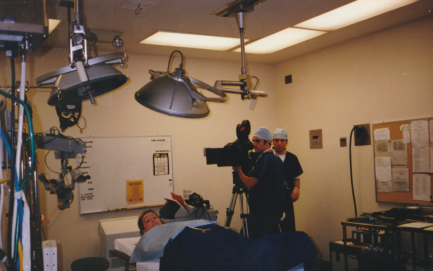 The hospital set takes shape