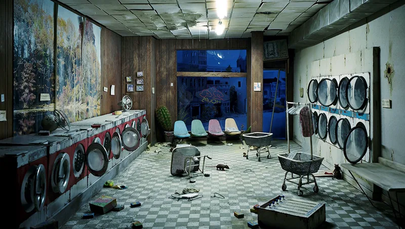 The laundromat at night