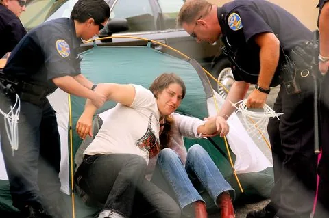 People being arrested.