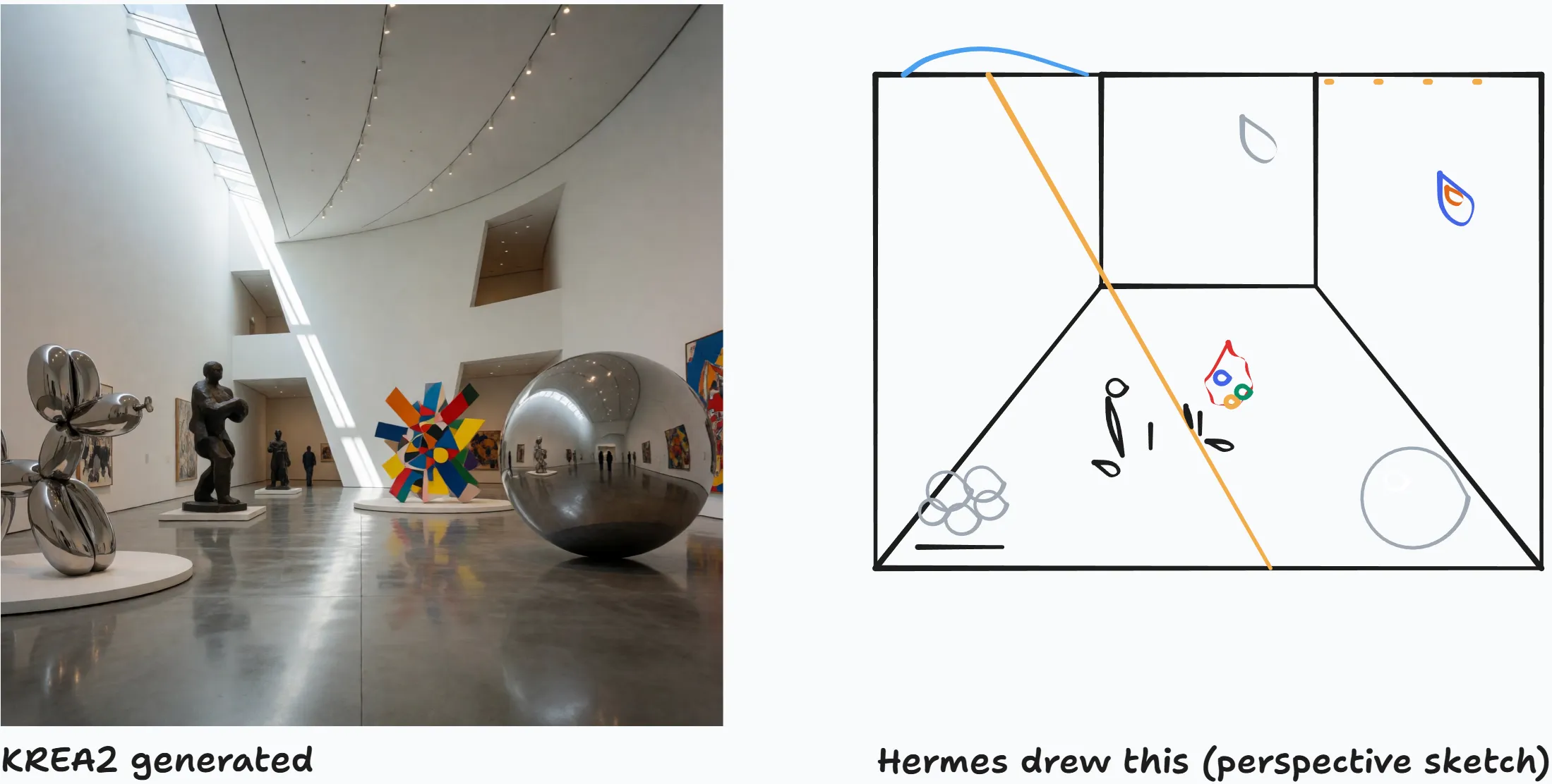tldraw canvas02 GUI export showing gallery image and perspective drawing