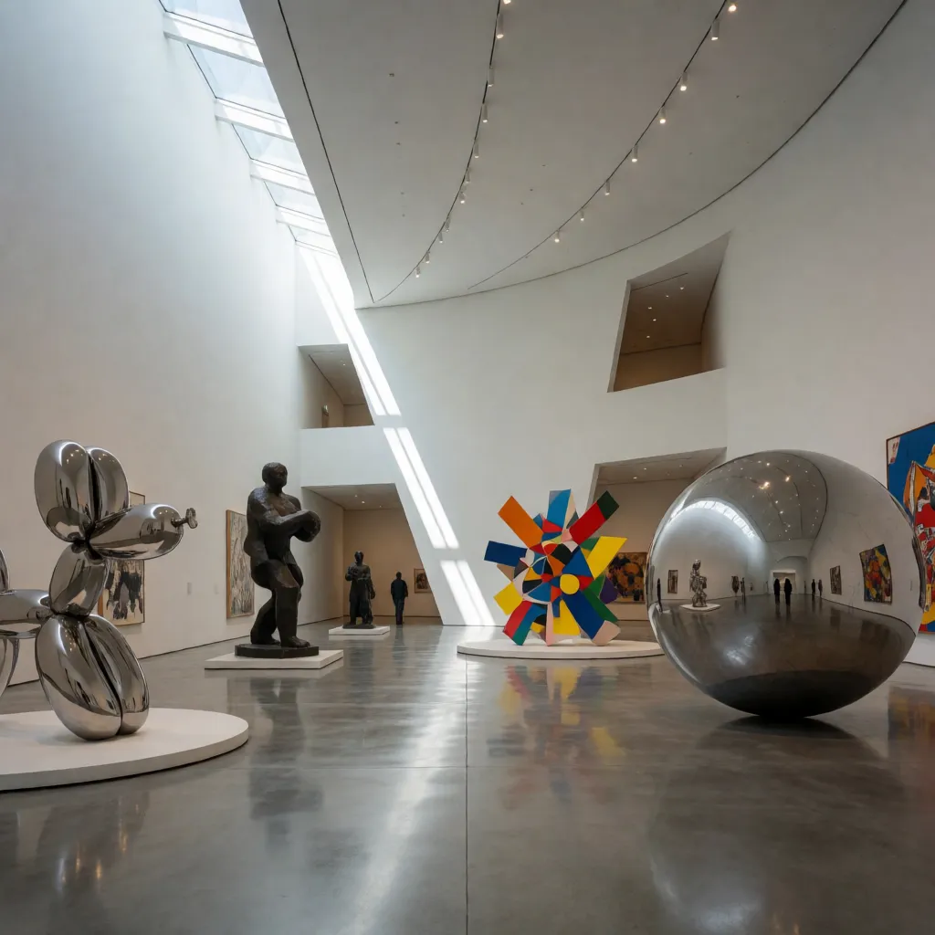 Generated art gallery interior