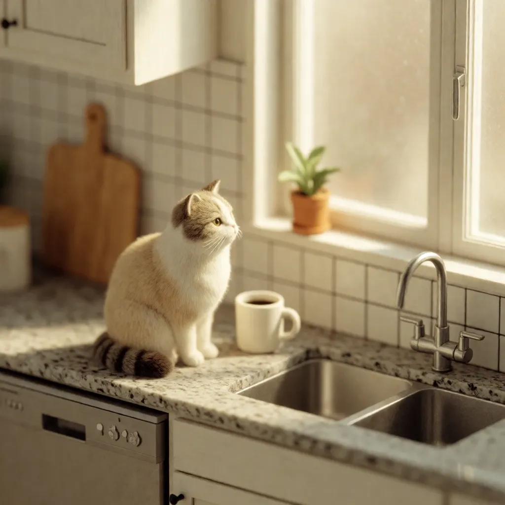 Warm miniature diorama style