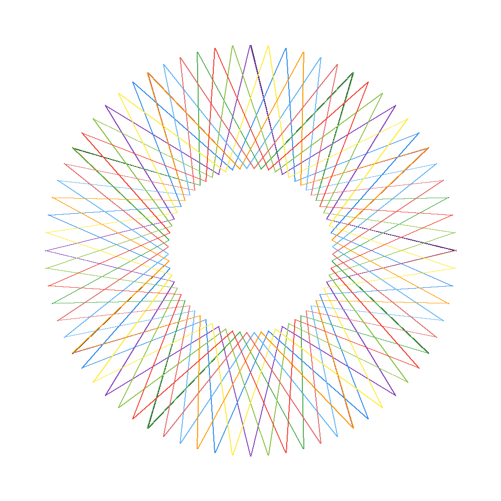 36 overlapping 8-pointed stars